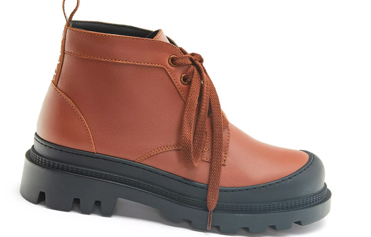 Shop (Women) LOEWE Leather Lace-Up Ankle Boot 'Brown' L815285X72-2530