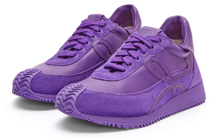 (W) LOEWE Leather Low-Top Sneakers 'Purple' 圖 3