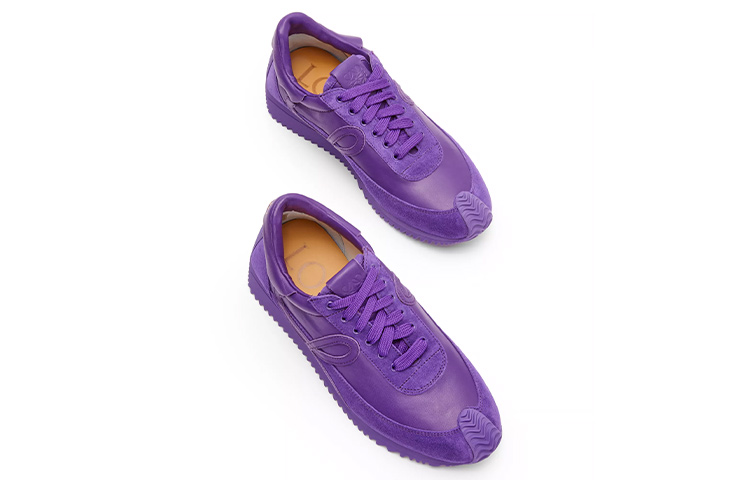 (W) LOEWE Leather Low-Top Sneakers 'Purple' 圖 4
