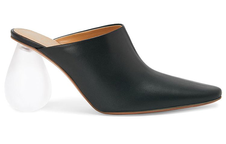 Order (W) LOEWE 黑色皮革穆勒鞋 L815379X35-1100