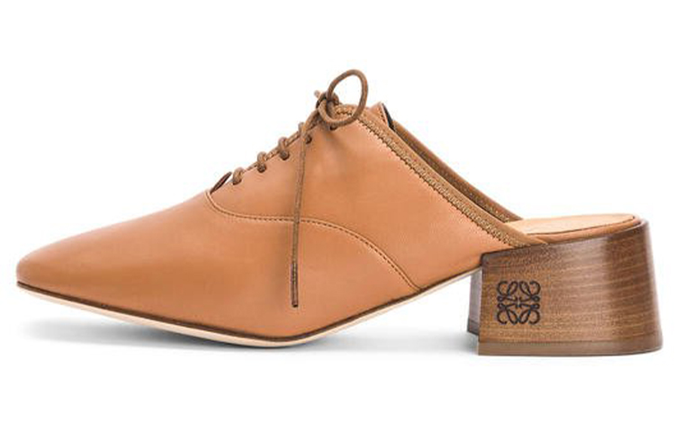 (Women) LOEWE Leather Mule High Heels 'Camel' L815S02X05-3150