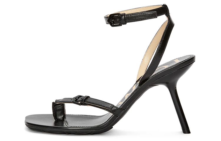 (Women) LOEWE Leather Open-Toe Buckle Slide 'Black' L616465X57-1100