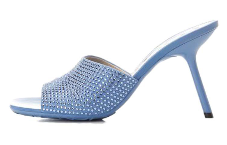 (Women) LOEWE Leather Open-Toe Flat Sandals 'Blue' L815379X78-4774