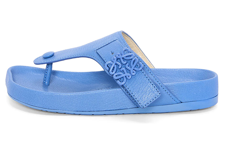 (Women) LOEWE Leather Open-Toe Thong Sandal 'Blue Fashion' L814465X59-4774
