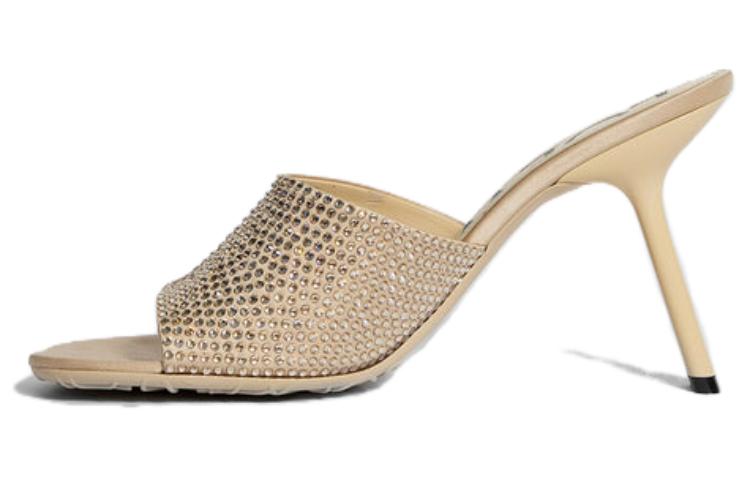 (Women) LOEWE Leather Open Toe Slide 'Beige' L815379X78-8806