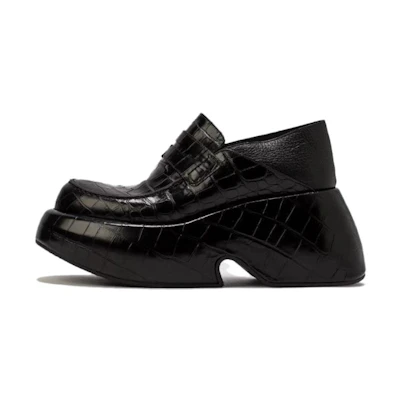 (W) LOEWE Leather Platform Sneakers 'Black'