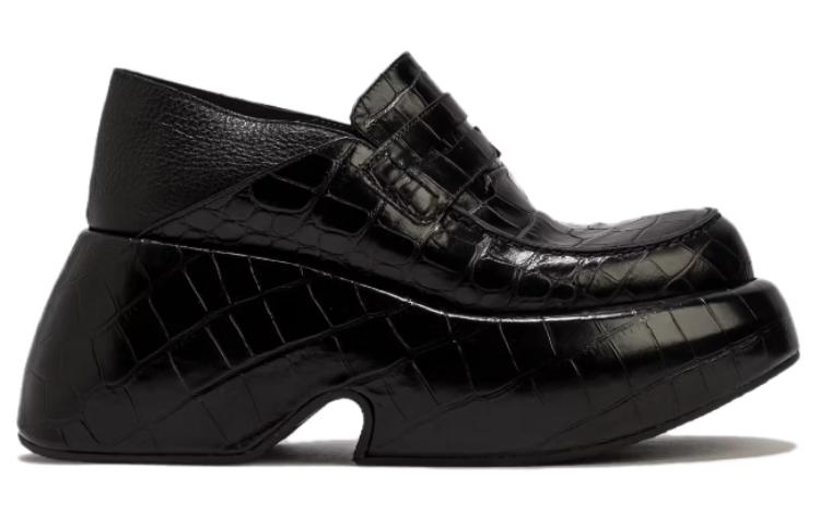 (W) LOEWE Leather Platform Sneakers 'Black' 圖 2
