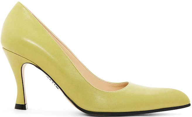 (W) LOEWE Tacones Altos de Cuero Puntudos y Cómodos 'Verde'. L815S01X66 Order (W) LOEWE Tacones Altos de Cuero Puntudos y Cómodos 'Verde'. L815S01X66
