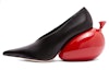Buy (W) LOEWE Kasut Tumit Tinggi Kulit Hujung Runcing 'Hitam Merah' L814S01X46-1107