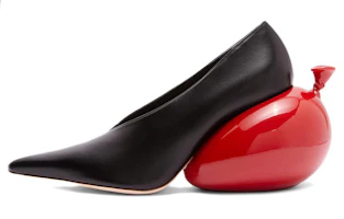 (Women) LOEWE Leather Pointed Toe High Heels 'Black Red' L814S01X46-1107 (Women) LOEWE Leather Pointed Toe High Heels 'Black Red' L814S01X46-1107