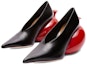 Lookbook (W) LOEWE Kasut Tumit Tinggi Kulit Hujung Runcing 'Hitam Merah' L814S01X46-1107