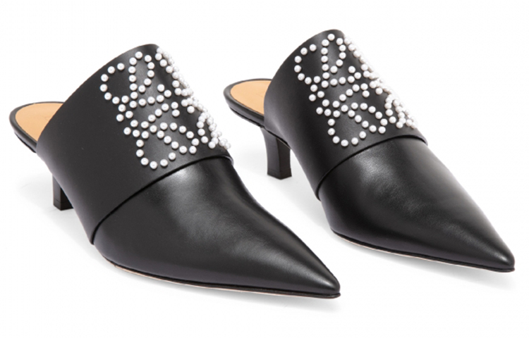 (W) LOEWE Leather Pointed Toe Mule 'Black' 圖 3