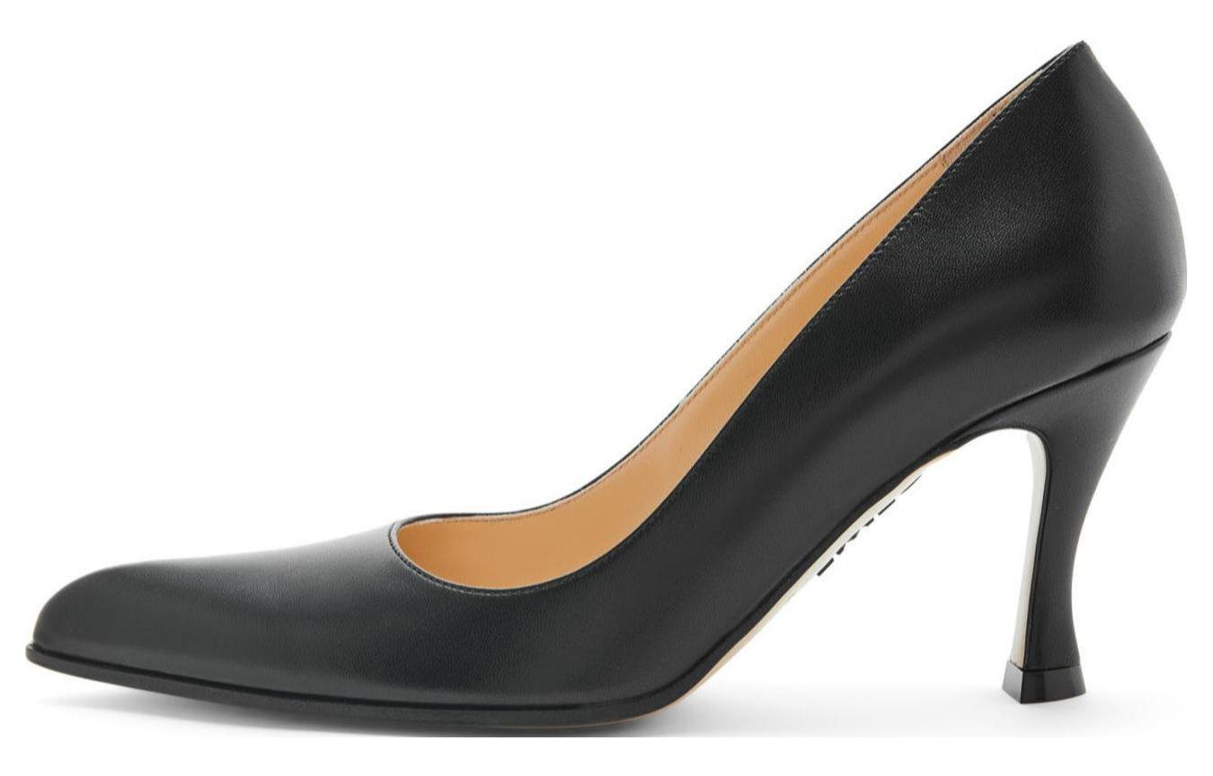 (W) LOEWE Leather Pointed Toe Slip-On Stiletto 'Black'