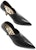 (W) LOEWE Kulit Slip-On Tumit Tinggi Hujung Runcing 'Hitam' LLSOS01X01-1100