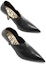 Shop (W) LOEWE Kulit Slip-On Tumit Tinggi Hujung Runcing 'Hitam' LLSOS01X01-1100