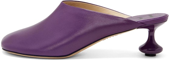 (Women) LOEWE Leather Round-Toe Slip-On Mules 'Purple' L814379X28-8461 (Women) LOEWE Leather Round-Toe Slip-On Mules 'Purple' L814379X28-8461