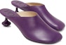 Shop (W) LOEWE Kasut Slip-On Kulit Hujung Bulat 'Ungu' L814379X28-8461