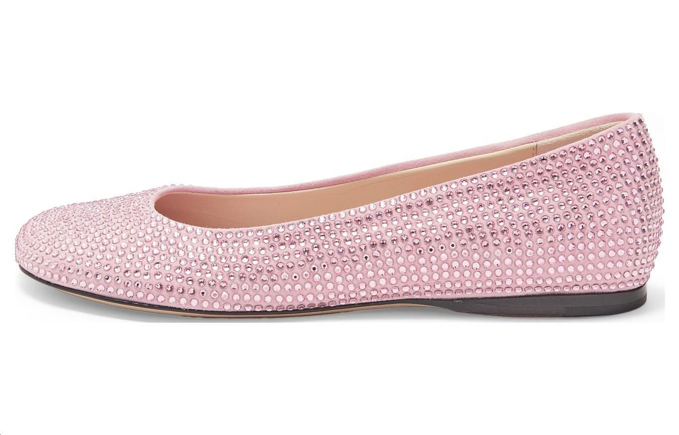 (W) LOEWE Leather Round Toe Slip-On 'Pink'