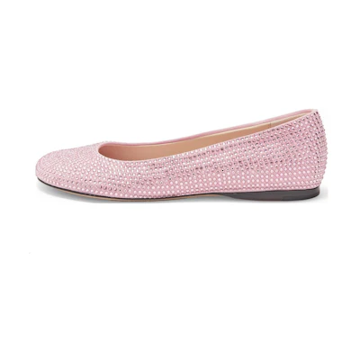 (W) LOEWE Leather Round Toe Slip-On 'Pink'