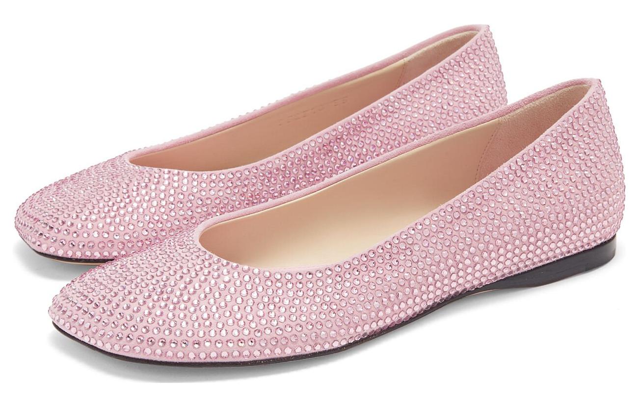 (W) LOEWE Leather Round Toe Slip-On 'Pink' 圖 3