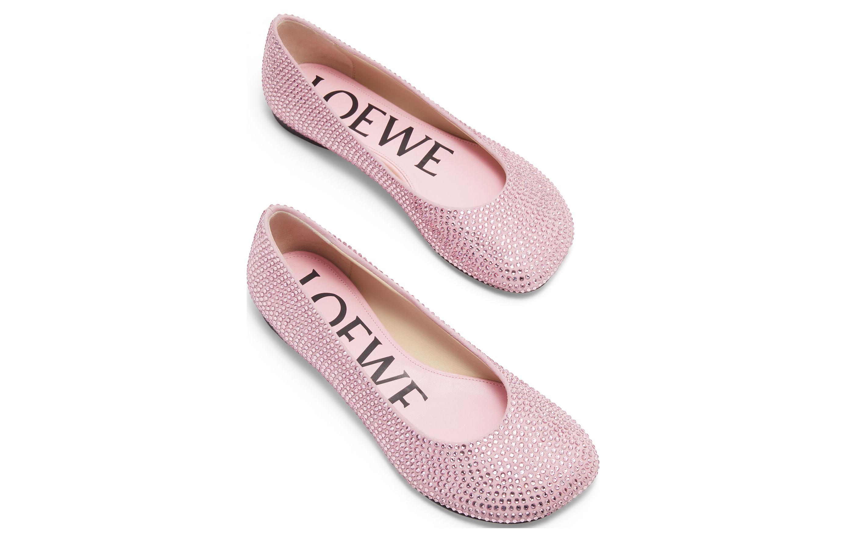 (W) LOEWE Leather Round Toe Slip-On 'Pink' 圖 4
