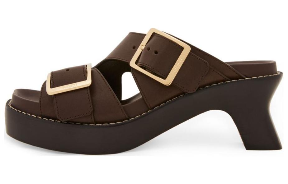 (W) LOEWE Leather Slide 'Deep Brown'