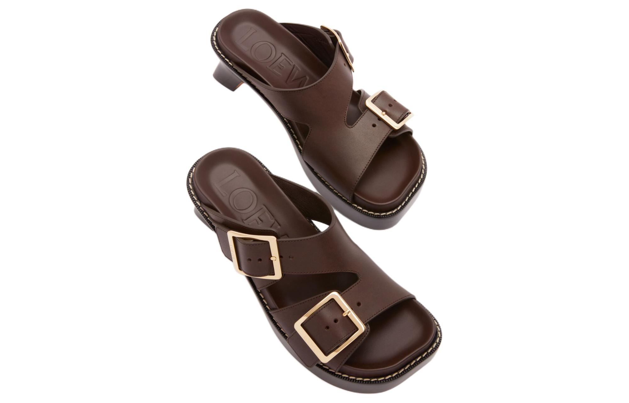 (W) LOEWE Leather Slide 'Deep Brown' 圖 4