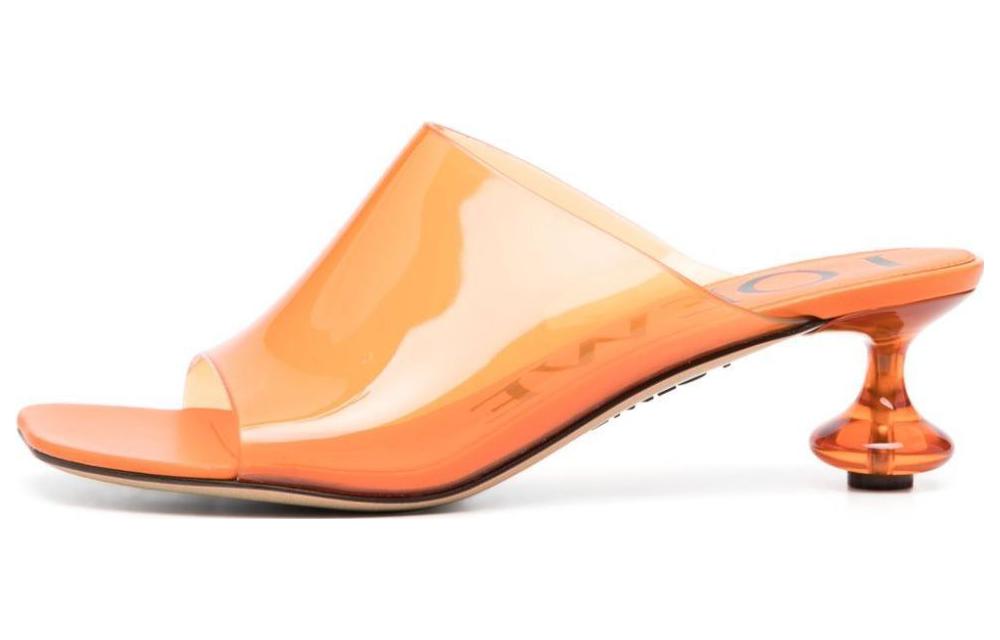 (Women) LOEWE Leather Slides 'Transparent Open-Toe Orange' L616379X37-8814