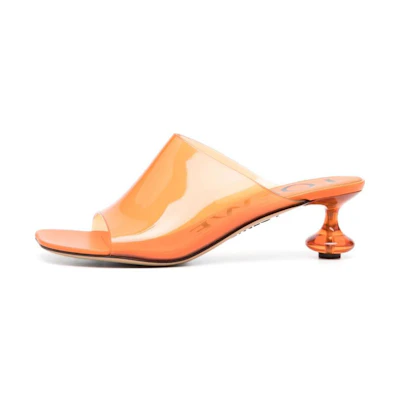 (W) LOEWE Leather Slides 'Transparent Open-Toe Orange'