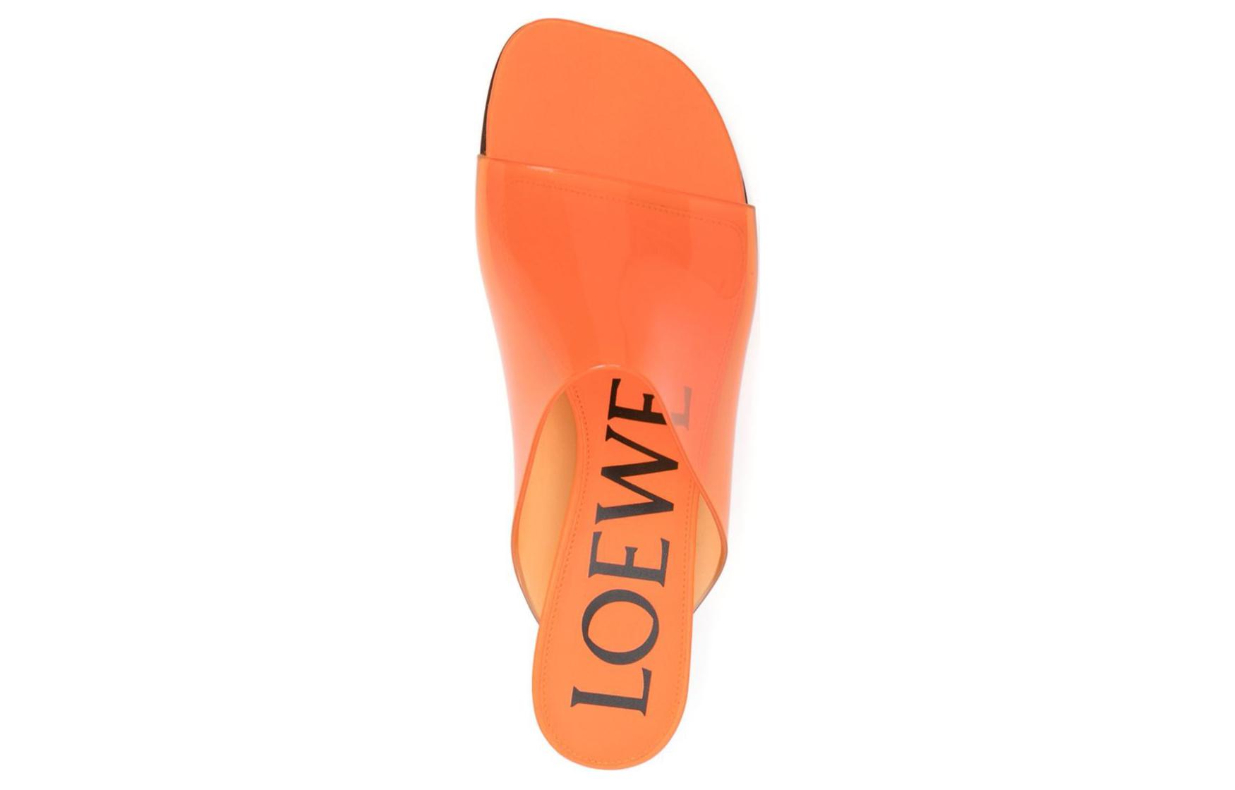 Purchase (W) LOEWE Selipar Kulit 'Hujung Terbuka Transparan Jingga' L616379X37-8814