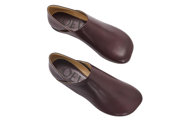(W) LOEWE Leather Slip-On 'Burgundy' 圖 4