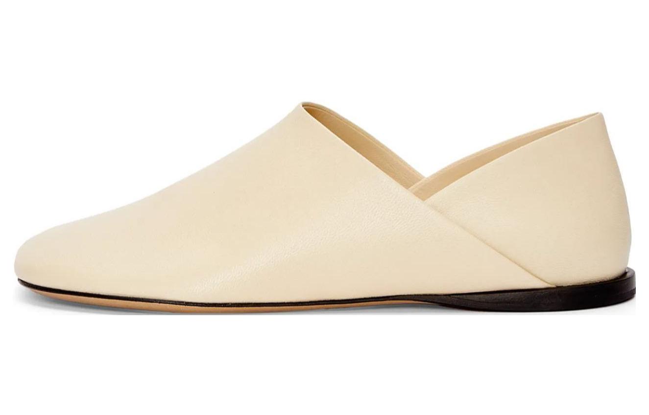 (Women) LOEWE Leather Slip-On Flat 'Milk White' L814466X22-8806