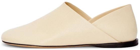 (Women) LOEWE Leather Slip-On Flat 'Milk White' L814466X22-8806 (Women) LOEWE Leather Slip-On Flat 'Milk White' L814466X22-8806