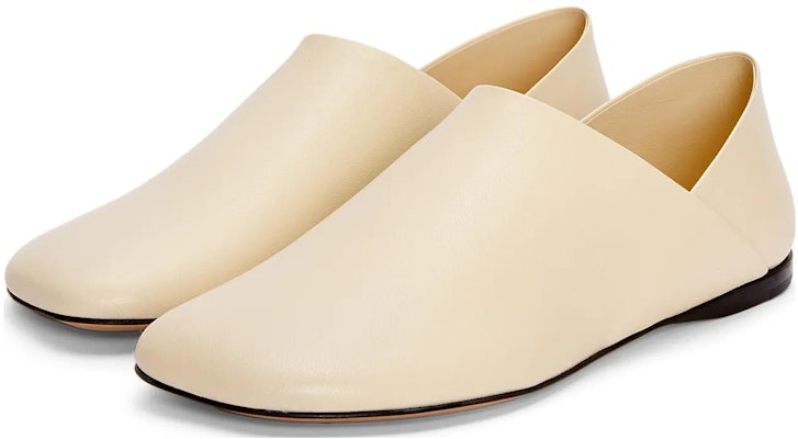 (Women) LOEWE Leather Slip-On Flat 'Milk White' L814466X22-8806 Order (Women) LOEWE Leather Slip-On Flat 'Milk White' L814466X22-8806