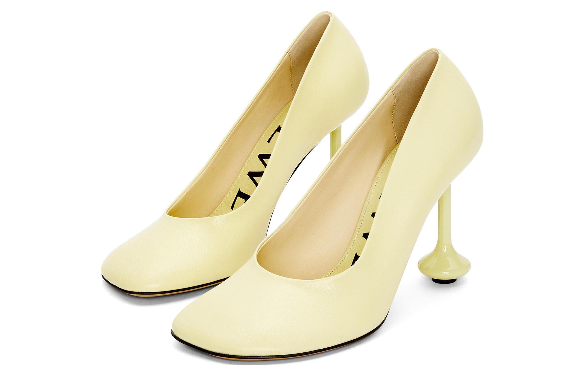 Lookbook (W) LOEWE Zapatos de Cuero Sin Cordones 'Amarillo Pálido' L814S01X64-8803