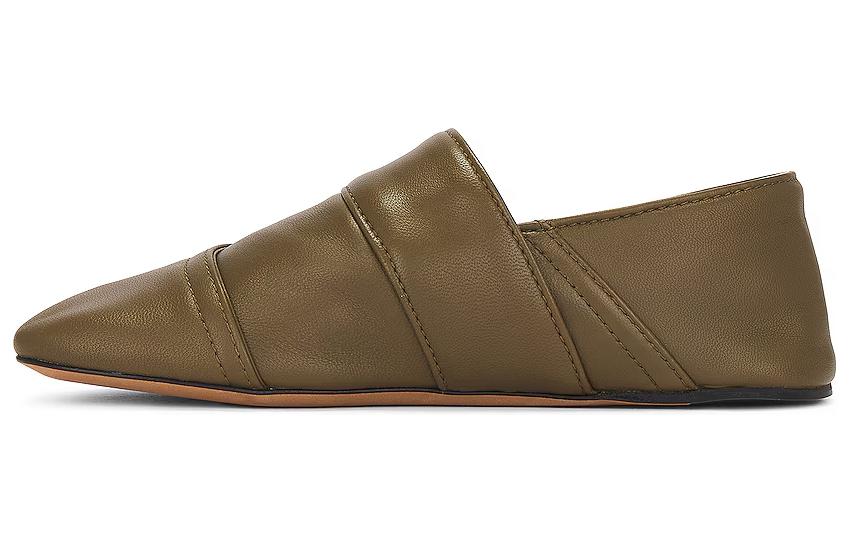 (W) LOEWE Leather Sneaker 'Simple Versatile Casual Brown'