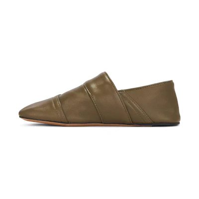 (W) LOEWE Leather Sneaker 'Simple Versatile Casual Brown'
