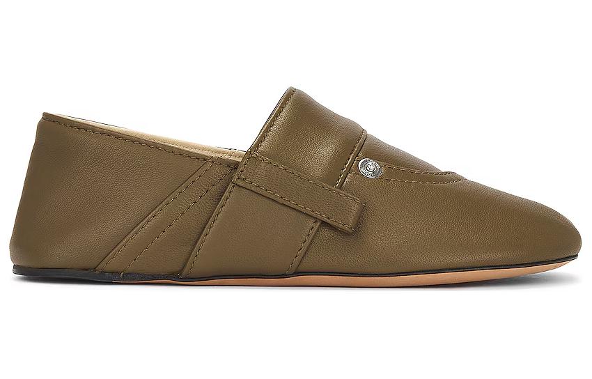 (W) LOEWE Leather Sneaker 'Simple Versatile Casual Brown' 圖 2