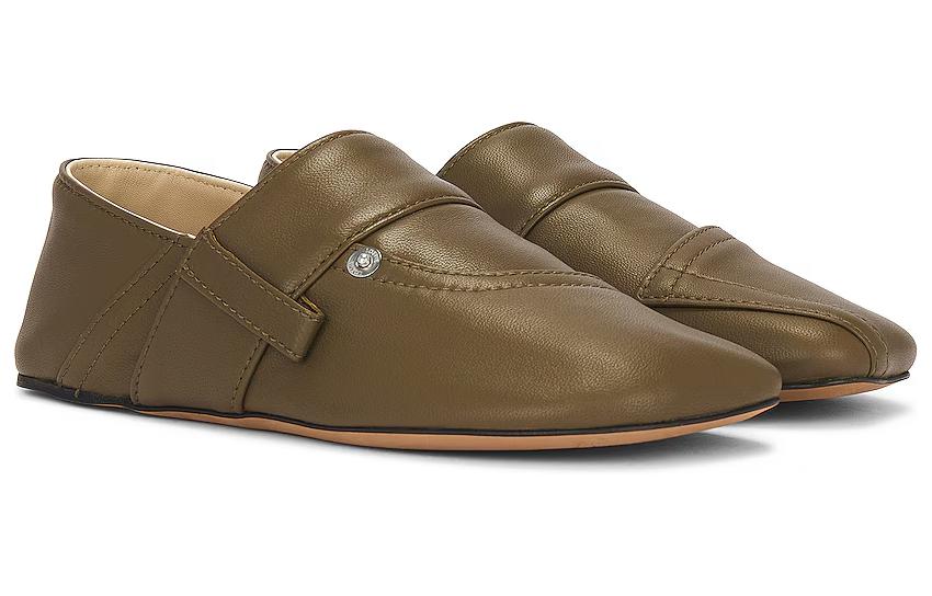 (W) LOEWE Leather Sneaker 'Simple Versatile Casual Brown' 圖 3