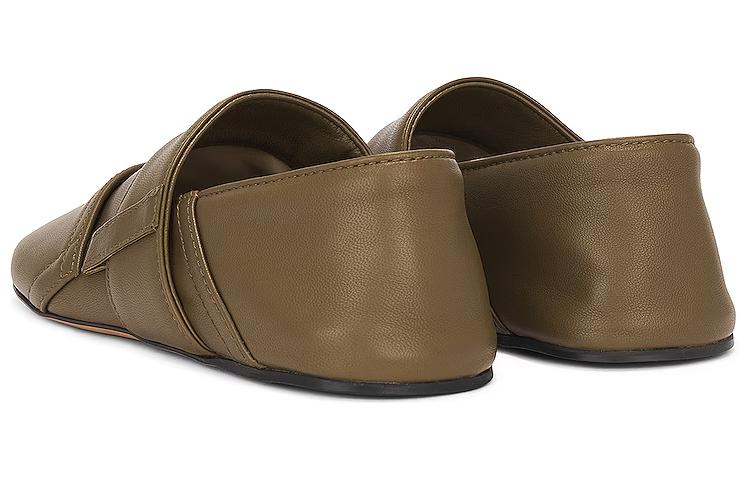 (W) LOEWE Leather Sneaker 'Simple Versatile Casual Brown' 圖 4