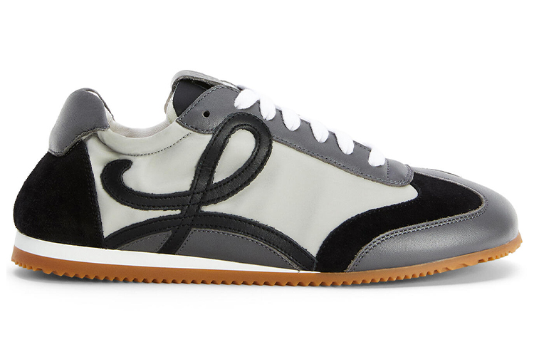 (W) LOEWE Leather Sneakers 'Silver-Black' 圖 2