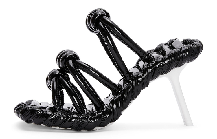 (Women) LOEWE Leather Stiletto Slide 'Black Fashion' L814465X62-1102