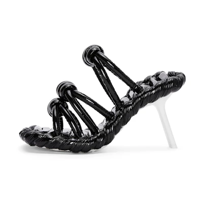 (W) LOEWE Leather Stiletto Slide 'Black Fashion'