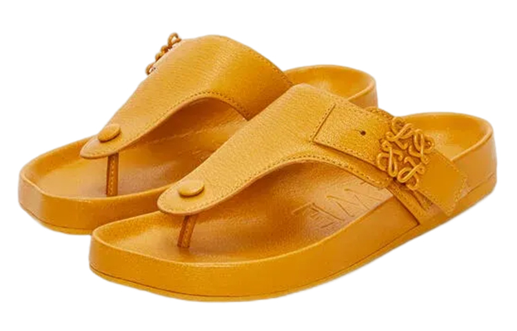 (W) LOEWE Leather Thong Sandal 'Yellow Fashion' 圖 2