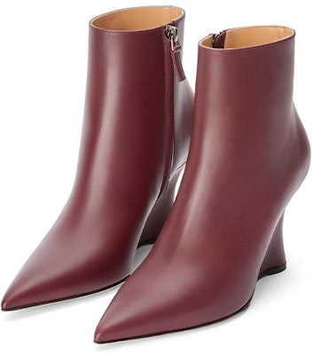 (Women) LOEWE Leather Wedge Ankle Boots 'Burgundy' L815286X07-7210 Lookbook (Women) LOEWE Leather Wedge Ankle Boots 'Burgundy' L815286X07-7210