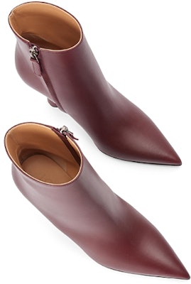 (Women) LOEWE Leather Wedge Ankle Boots 'Burgundy' L815286X07-7210 Shop (Women) LOEWE Leather Wedge Ankle Boots 'Burgundy' L815286X07-7210