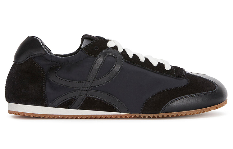 (W) LOEWE Low-Top Sneaker 'Black Nylon and Calfskin' 圖 2
