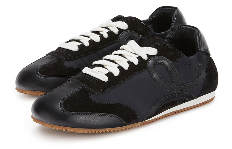 (W) LOEWE Low-Top Sneaker 'Black Nylon and Calfskin' 圖 3