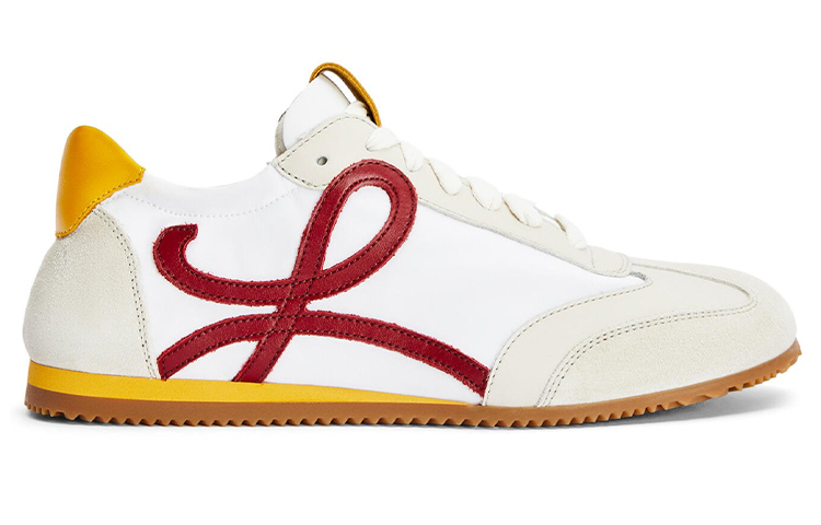 (W) LOEWE Low-Top Sneaker 'White Calfskin and Nylon' 圖 2