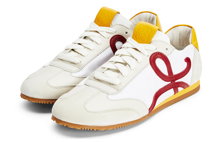 (W) LOEWE Low-Top Sneaker 'White Calfskin and Nylon' 圖 3